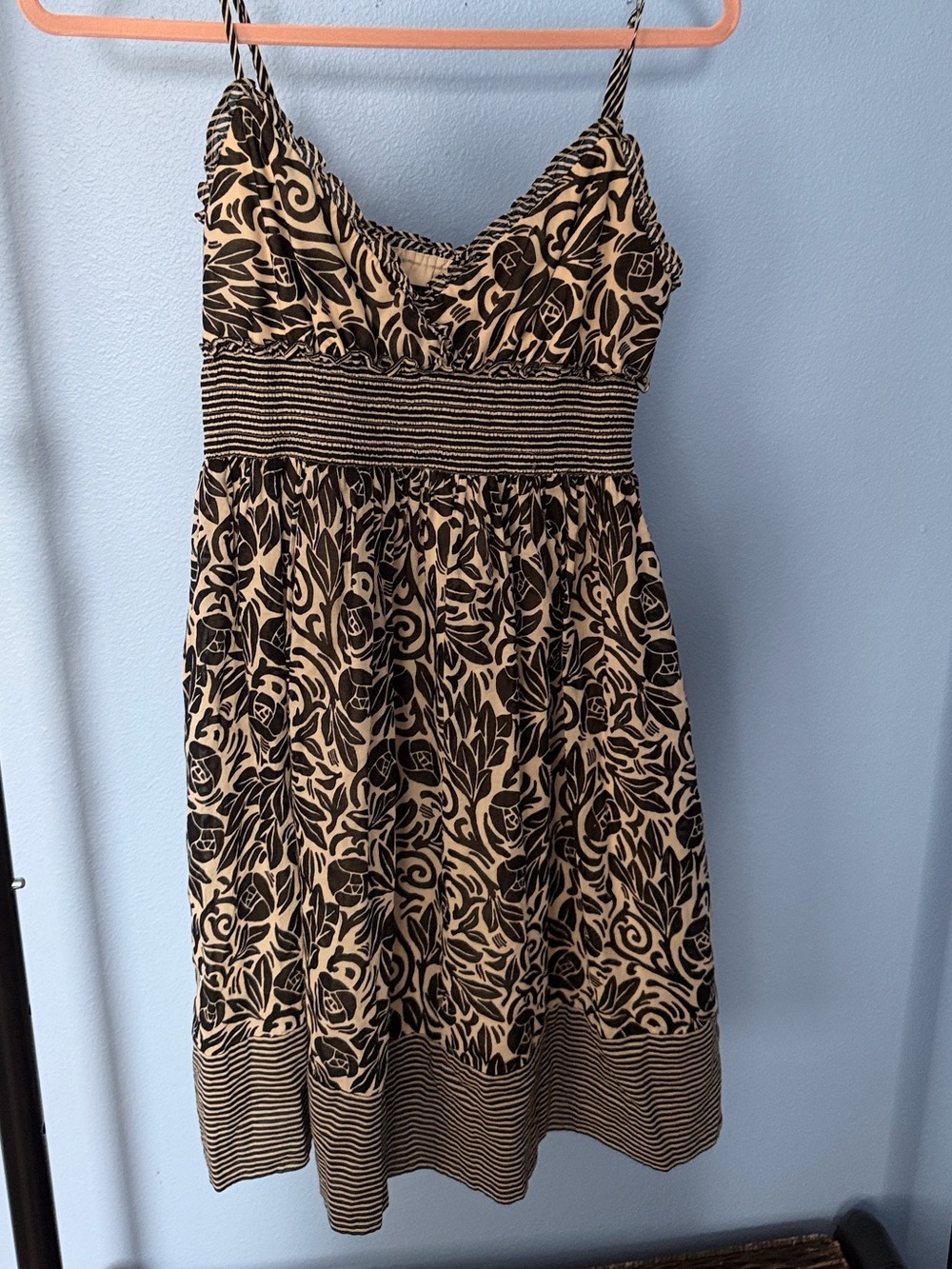 BCBGMAXAZRIA black and white midi dress